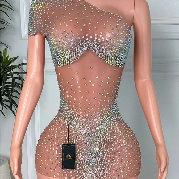 Glamorous Rhinestone Mini Dress - Picture 3 of 3